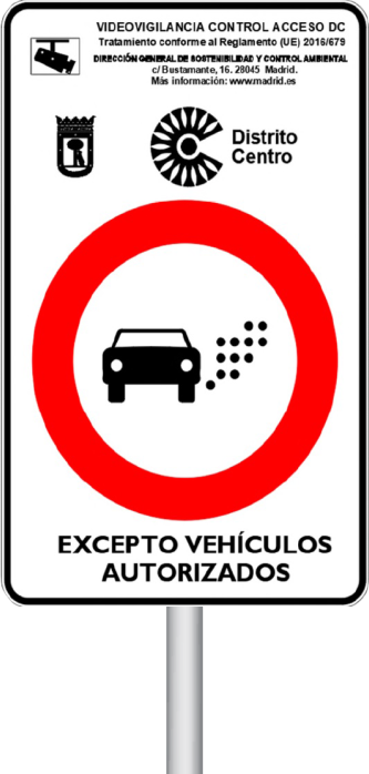 Excepto vehiculos autorizados